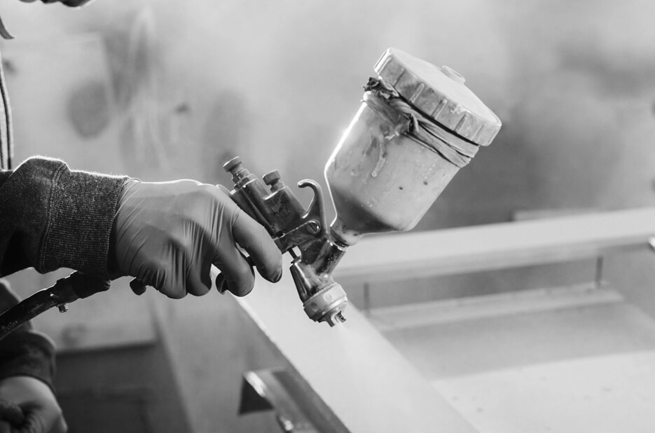 Sandblasting of exterior